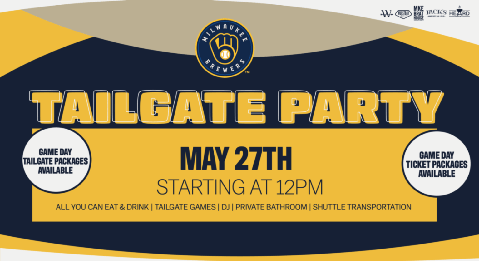 Milwaukee Brat House Party Bus & VIP Tailgate - Brewers vs Cubs